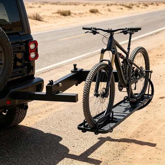 Swing Away Hitch Adapter 90° for 2-Inch Receiver, 320 lbs Heavy Duty Steel Swing Arm for Bike and Cargo Carrier, Fits SUVs Trucks