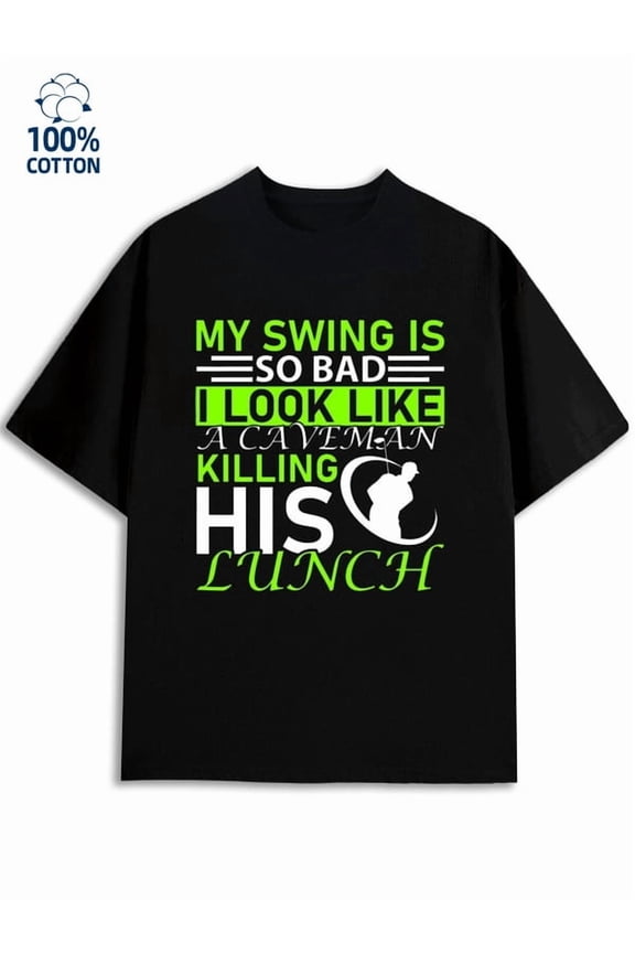 Swing Bad Tee men funny humor 180G 100% Cotton black work vintage Classic Unisex Shirt Printed tshirts Vintage Unisex Shirt Printed tshirts Trendy Unisex Shirt Cotton tshirts