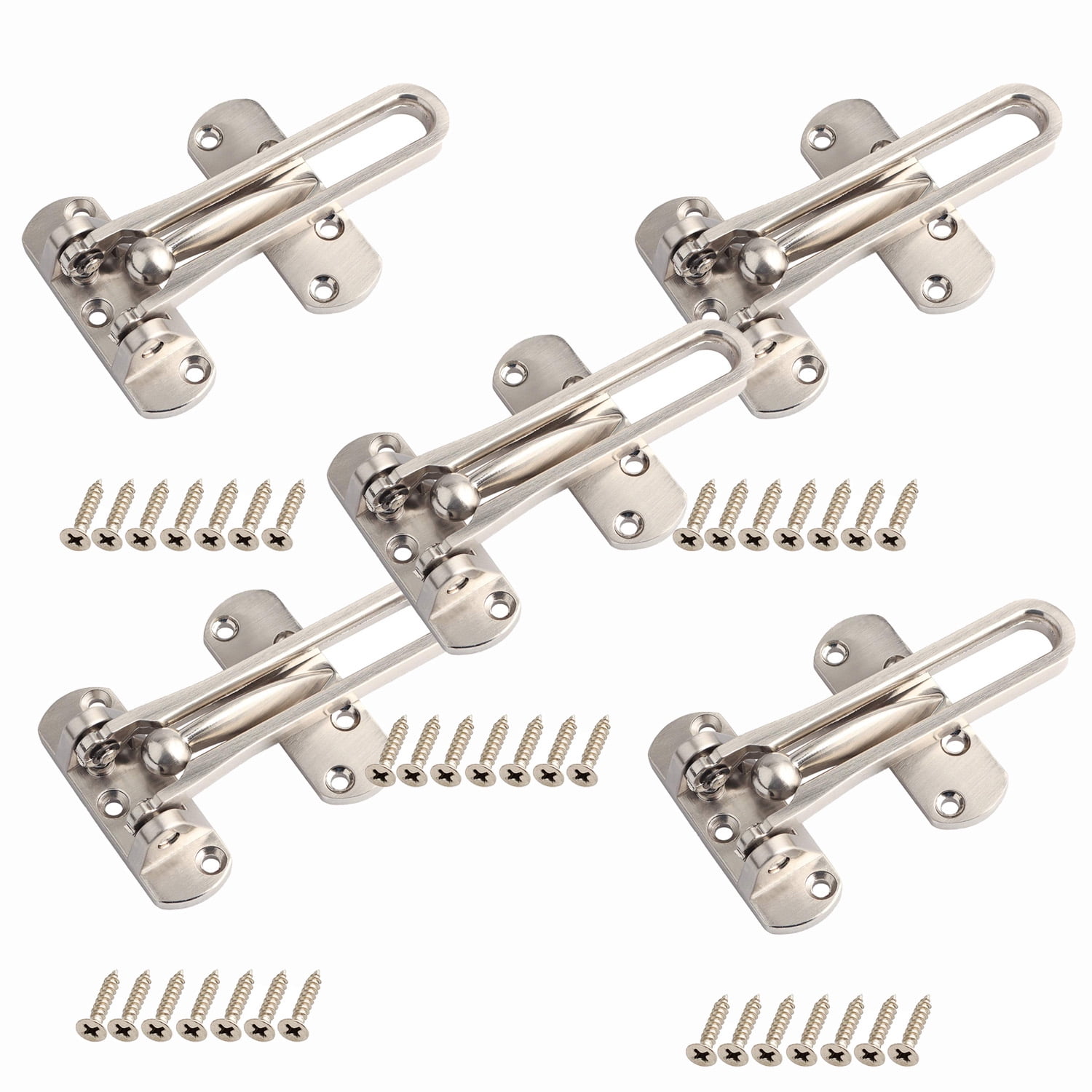 Swing Bar Door Lock Latch, 5 Pack Door Latch Guard Clasp for Kids Home