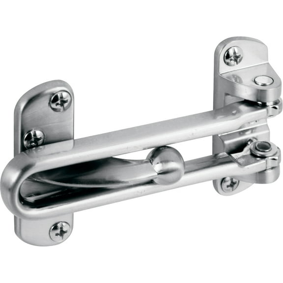 Swing Bar Lock, 3-7/8 in. Bar Length, Diecast Zinc, Satin Nickel Finish