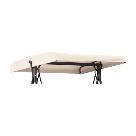 Swing Canopy Cover Outdoor Swing Top Replacement Cover Waterproof Swing Canopy for Backyard Patio Swing Chair Canopy with Side Holes Straight Edge for Garden Outdoor Beige (1Pcs)