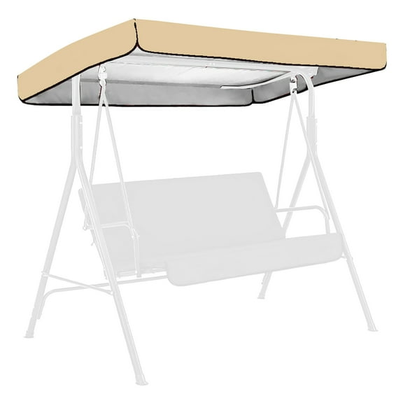 Swing Canopy Replacement Cover for Outdoor Patio Swing Chair - Waterproof 3-Seater Porch Swing Seat Canopy (75x47x9 Inch), Universal Fit for Garden Hammock & Patio Furniture
