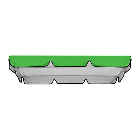 Swing Canopy Replacement Top, 3 Seat Outdoor Summer Sun Shade Patio Swing Canopy Replacement Cover for Porch Patio Garden Seat (Green, 64x44x5.9 Inch, Swing Not Included)