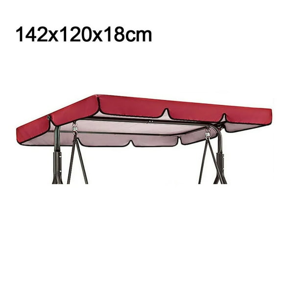 Swing Canopy Replacement, Waterproof Swing Top Cover, Garden Swing Seat Canopy Cover for Outdoor Garden Patio Yard Park Porch Seat Furniture, 56" x 47" x 7"(Red)
