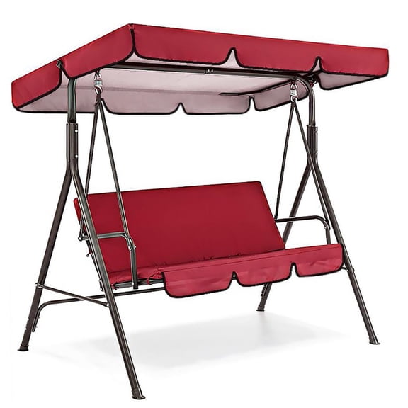 Swing Canopy Replacement Waterproof Swing Top Cover -Outdoor 3 Seater orch Swing Seat Canopy Cover for Garden Patio, Summer Shade Structure (Swing Not Included / 76"x49")