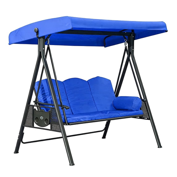 Swing Canopy Replacement Waterproof Swing Top Cover -Outdoor 3 Seater orch Swing Seat Canopy Cover for Garden Patio, Summer Shade Structure (Swing Not Included / 75"x47"x7.8")