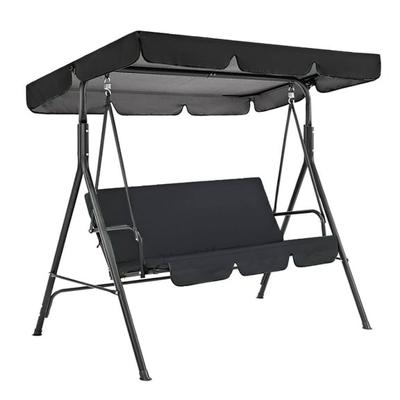 Swing Chair Canopy Replacement,Outdoor Porch Swing Waterproof Canopy, 3 Seater Garden Porch Seat Furniture Sun Shade Patio Swing Hammock Top Sunproof Cover for Garden, Poolside, Balcony