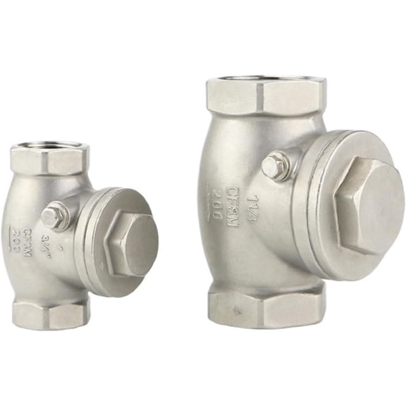 Swing Check Valve, 304 Stainless Steel, BSPT Female, 1/2 to 2 in