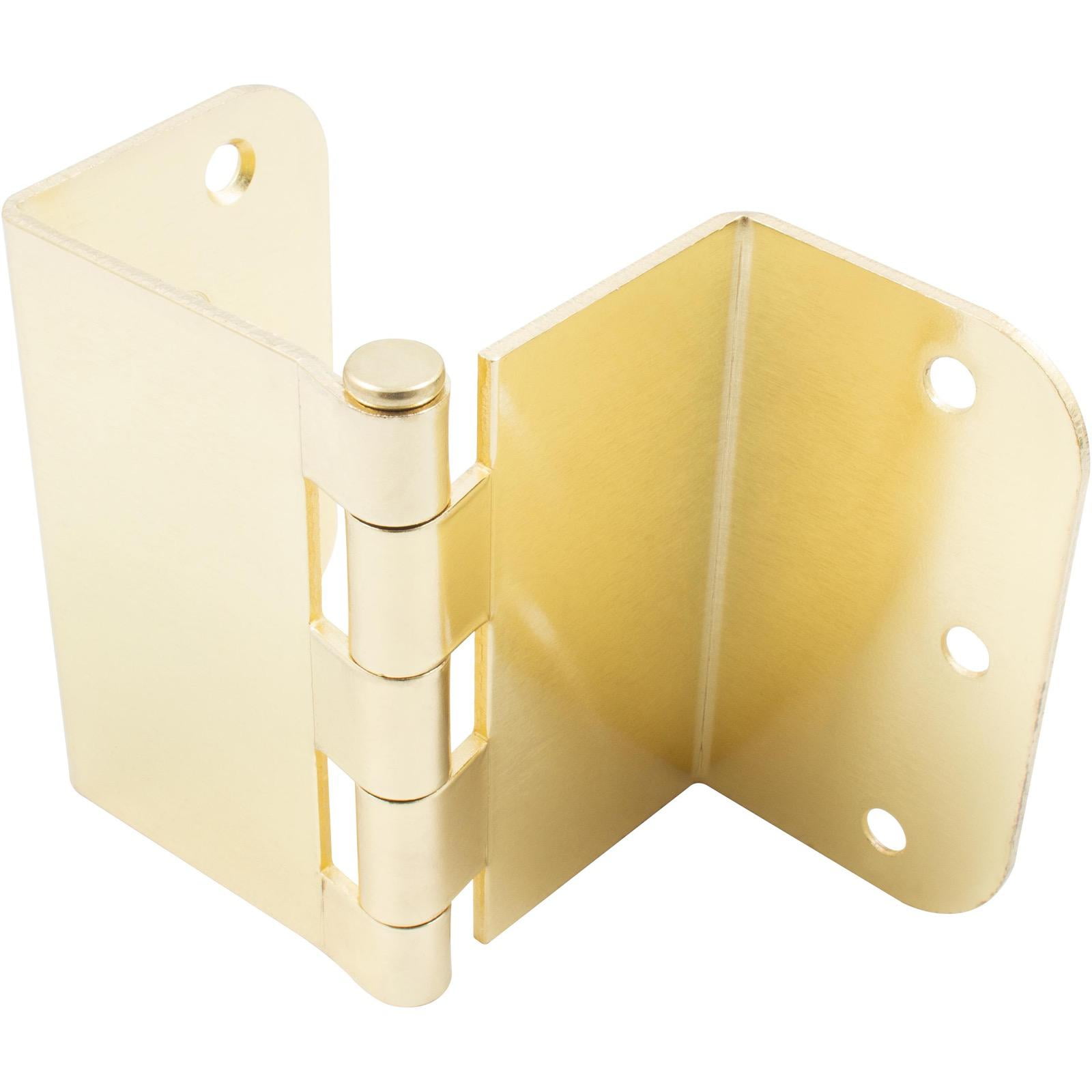 Polished Brass 5/8" Radius 3-1/2" Swing Clear Offset Hinge