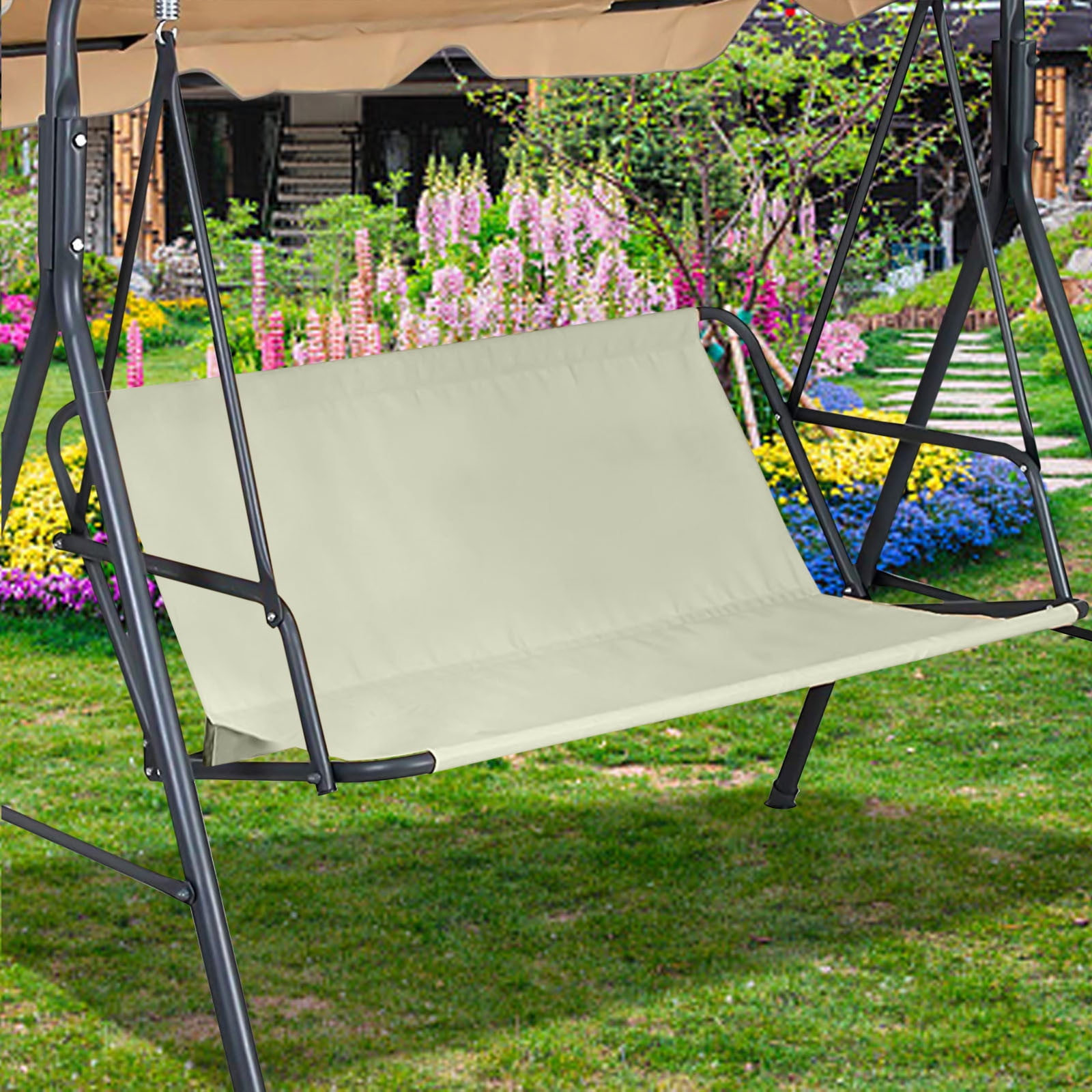  Meimond Swing Cushion 3 Seat 60 Inch,Outdoor Porch Waterproof  Patio Bench Back Cushion, Leisure Chair Couch Cushion,4 Inch Thick Patio  Garden Furniture Replacement Seat Cushion(Color:Grey) : Patio, Lawn & Garden