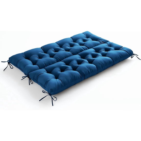 Swing Cushion Replacement for 2-3 Seater Outdoor Bench,60" Patio Porch Swing Seat Cushion - Heavy-Duty Universal Fit Outdoor Furniture Cushions, Weather-ResistantClassic Blue