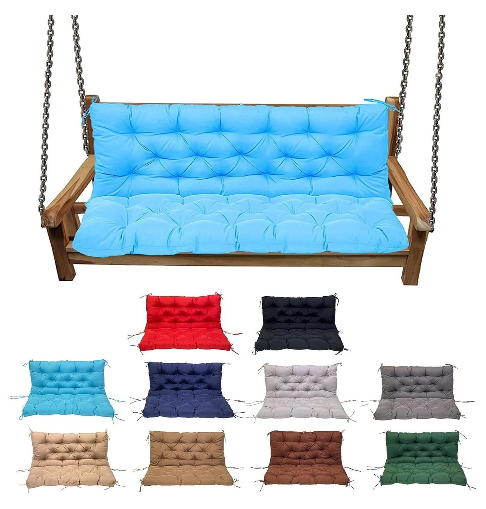Swing Cushion Replacement Outdoor Porch Swing Cushions Waterproof Swing ...