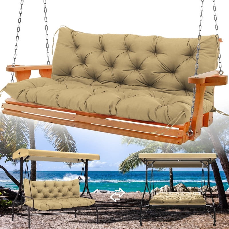 Walmart Outdoor Swing Cushion Replacement, Waterproof 4" Seat Pad ...
