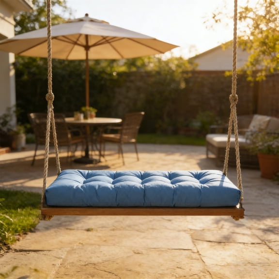 Swing Cushion, Waterproof Porch Swing Replacement Pad, Weatherproof Outdoor Furniture Mat,for Terrace Patio Garden Hammock Chair and Backyard Leisure Decor