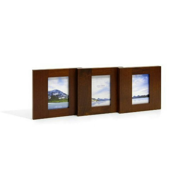 Swing Design Spectrum Walnut Pivot Double Picture Frame, 4 by 6-Inch