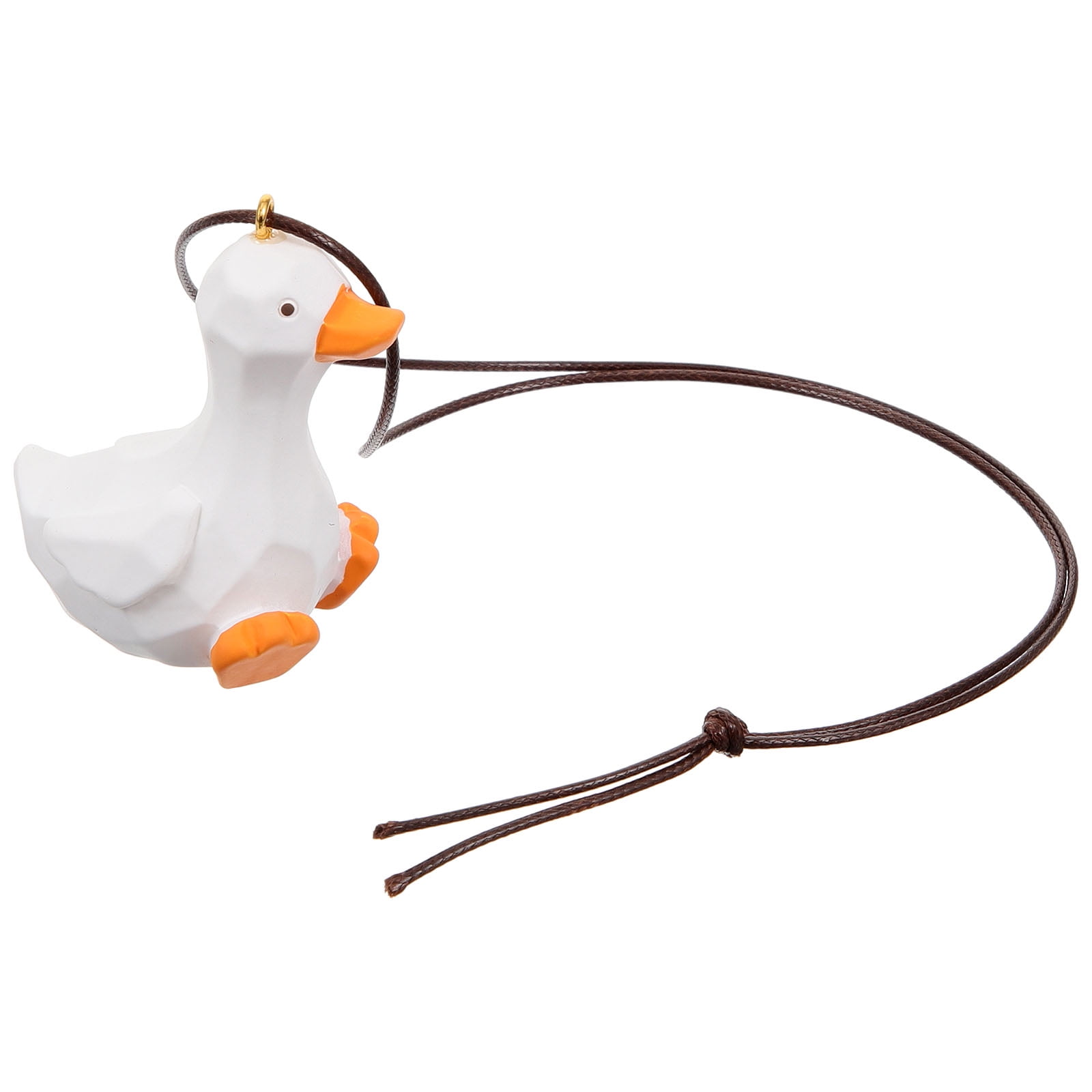 Swing Duck Auto Decor Car Rearview Mirror Pendant Little White Hitch
