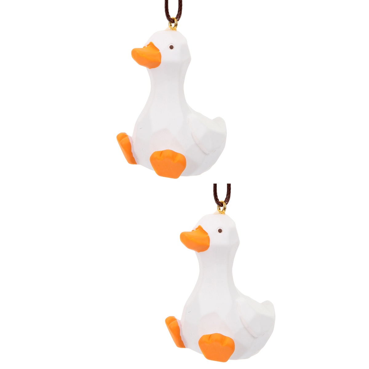 Swing Duck Hanging Ornament Swinging Ducks Mirror Pendant 2 Count