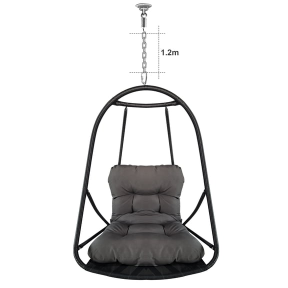 Swing Egg Chair with C Bracket Cushion Cup Holder Indoor Outdoor