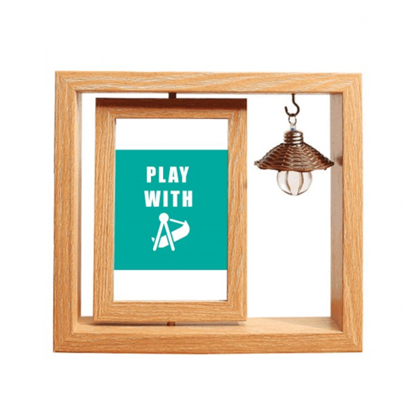 Swing Game Art Deco Fashion Wooden Rotating Picture Photo Frame 4x6