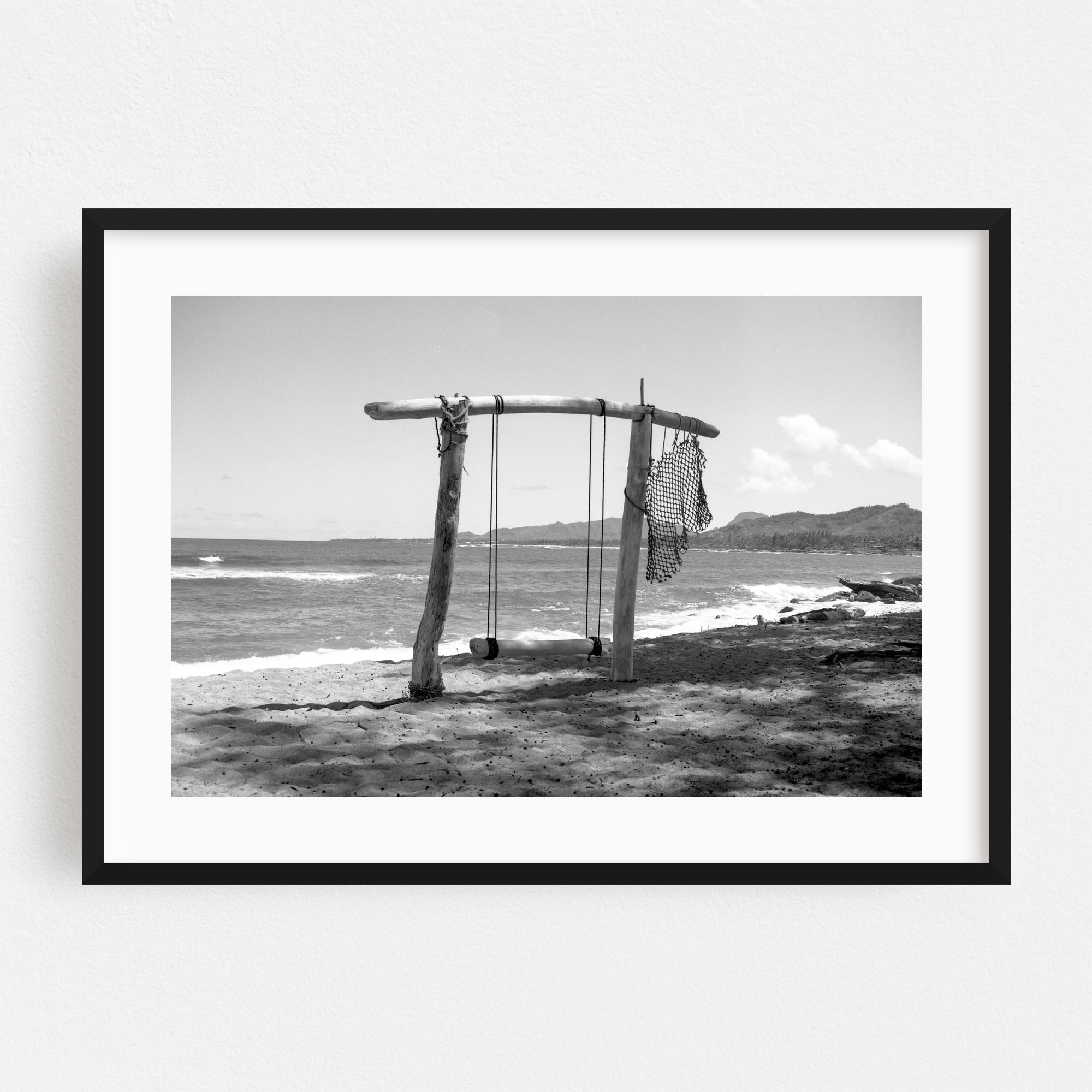 A Swing in Kapa'a Town - Kapaʻa Hawaii Photography Beach Black and ...