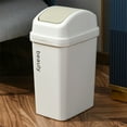 thumbnail image 1 of Swing Lid Trash Can, Small Trash Can with Lid for Odor Control, Compact Office and Bathroom Waste Bin, Space Saving Desk Side Garbage Bin, 1 of 6