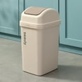 thumbnail image 1 of Swing Lid Trash Can, Small Trash Can with Lid for Odor Control, Compact Office and Bathroom Waste Bin, Space Saving Desk Side Garbage Bin, 1 of 6