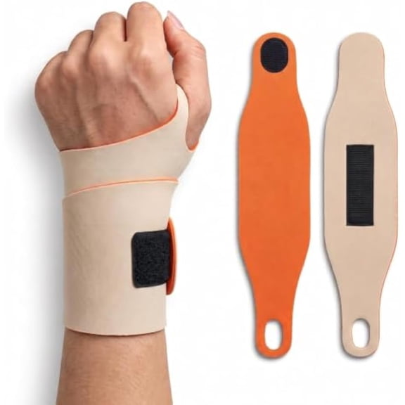 Swing Lock Pro Golf Wrist Trainer for Stability & Swing Control, 2 Pcs, Beige