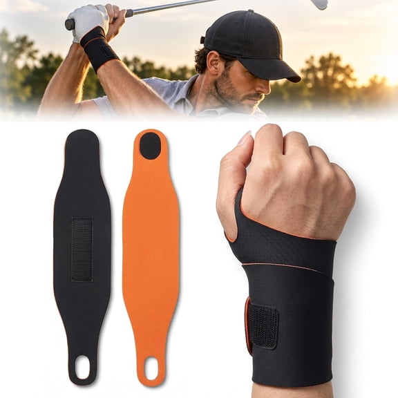 Swing Lock Pro Golf Wrist Wrap 2 Pack, Golf Wrist Brace for Swing Training, Adjustable Wrist Trainer for Stability & Swing Control, Golf Practice Aid