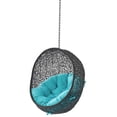 thumbnail image 1 of Swing Lounge Chair, Black Blue, Modern Contemporary Urban Design, Outdoor Patio Balcony Cafe Bistro Garden Furniture Hotel Hospitality, 1 of 7