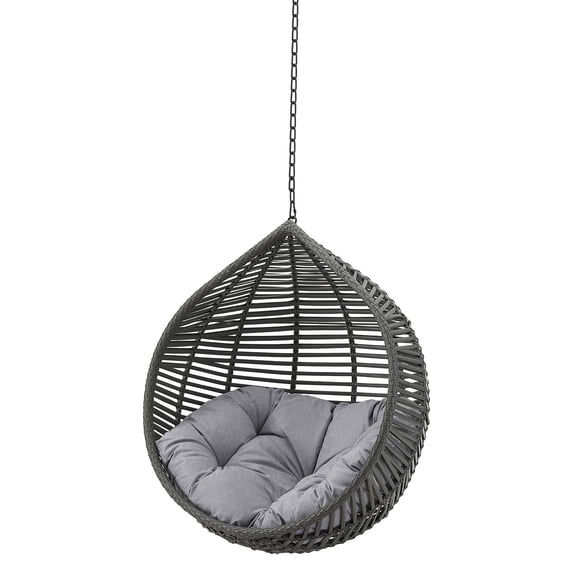 Swing Lounge Chair, Grey Gray, Modern Contemporary Urban Design, Outdoor Patio Balcony Cafe Bistro Garden Furniture Hotel Hospitality