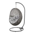 thumbnail image 1 of Swing Lounge Chair, Grey Gray, Rattan, Wicker, Outdoor Patio Balcony Cafe Bistro Garden Hospitality Restaurant, Modern Contemporary HB34632, 1 of 10
