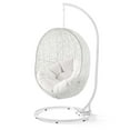 thumbnail image 1 of Swing Lounge Chair, Sunbrella, White, Modern Contemporary Urban Design, Outdoor Patio Balcony Cafe Bistro Garden Furniture Hotel Hospitality, 1 of 8
