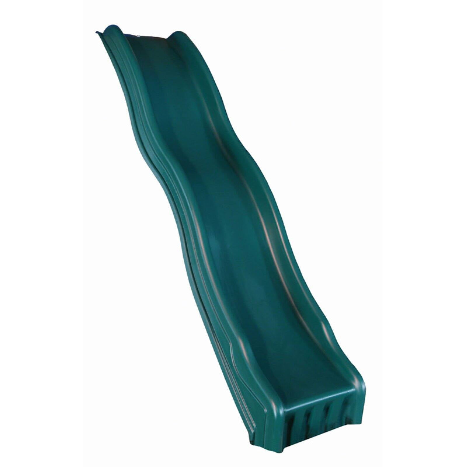 Forest Green Durable Plastic Wave Slide for 4' Deck