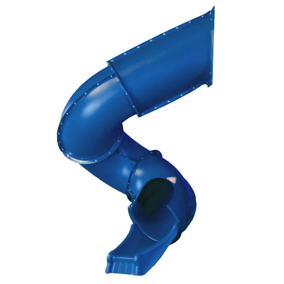 Swing-N-Slide Blue Plastic Turbo Tube Slide for Backyard Swing Sets with Lifetime Warranty, For 7 Foot Deck Heights