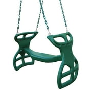 Swing-N-Slide طائرة شراعية مزدوجة الركوب مع سلاسل لمجموعات التأرجح في الفناء الخلفي