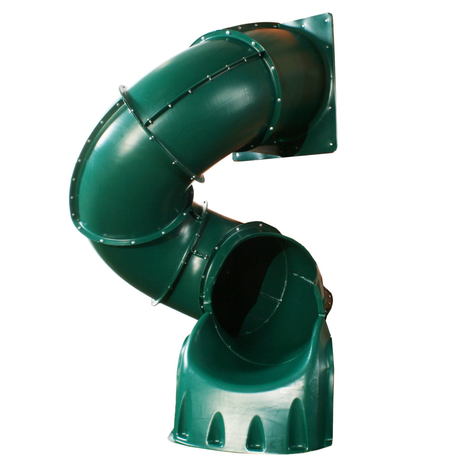 SwingNSlide Green Plastic Turbo Tube Slide for Backyard Swing Sets with Lifetime Warranty, For