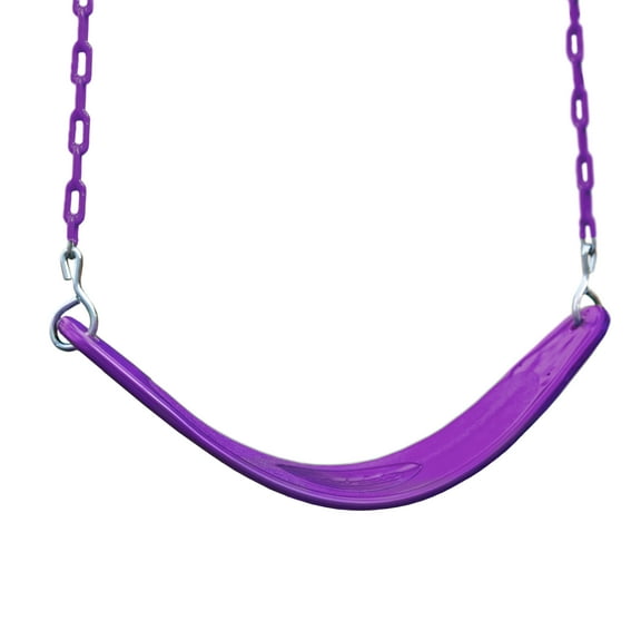 Swing-N-Slide Heavy Duty Swing Seat - Purple with Purple Chains for Backyard Swing Sets