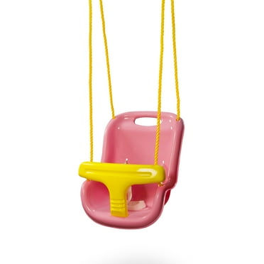 Swing-N-Slide Infant Swing, Pink with Yellow Rope