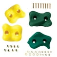 thumbnail image 1 of Swing-N-Slide Plastic Climbing Rocks (Set of 4), Green and Yellow, 1 of 3