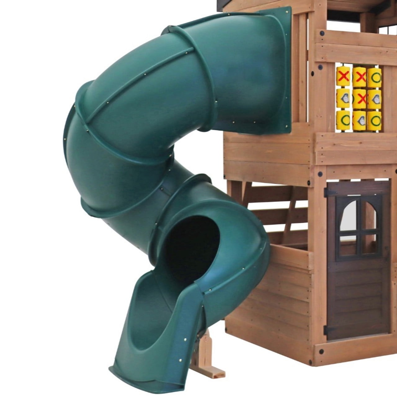Green Plastic Quick Connect Turbo Tube Slide for 5 Foot Deck Heights