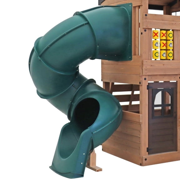 Swing-N-Slide Plastic Quick Connect 5' Turbo Tube for 5 Foot Deck Height Swing Set Play Decks, Green