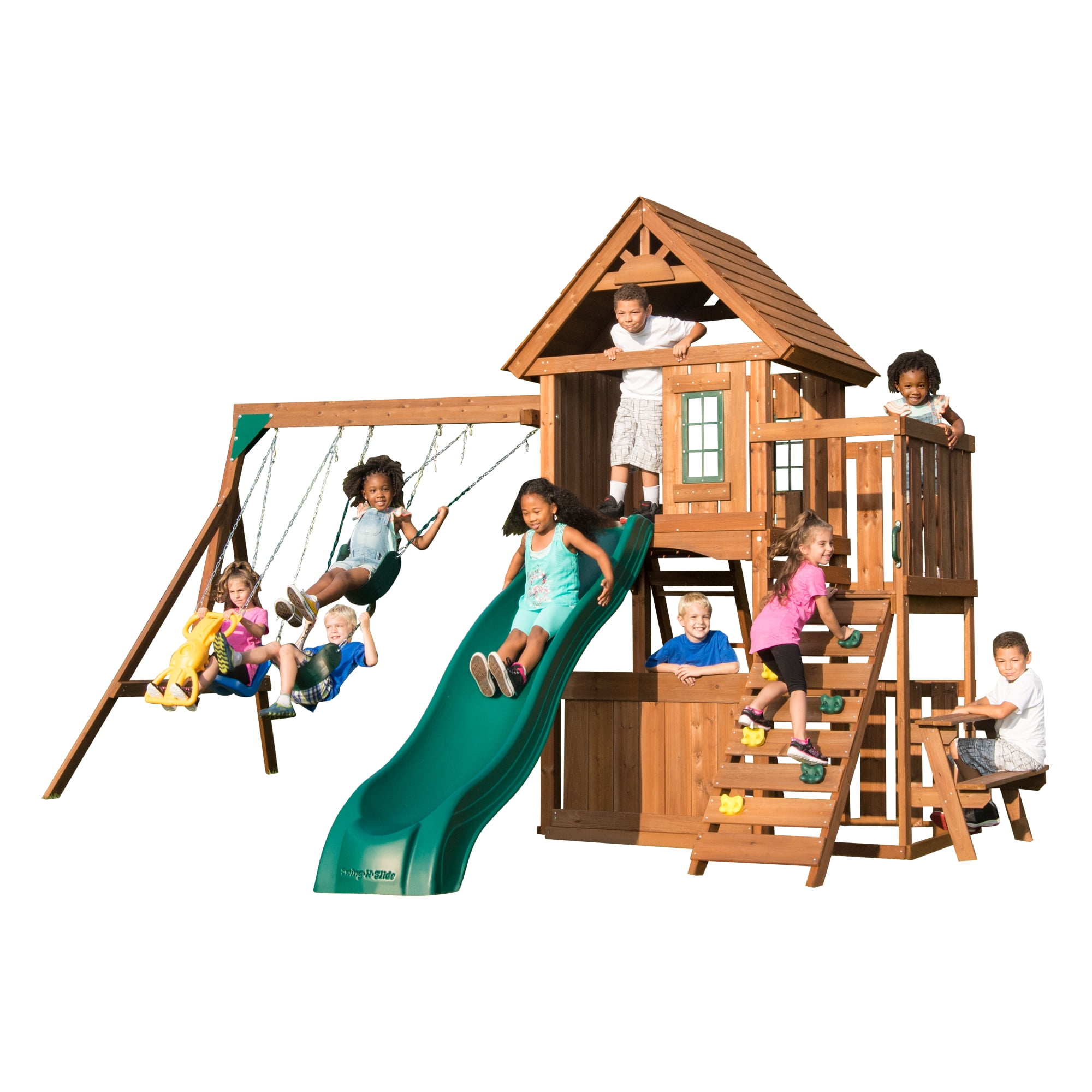 GETAWAY SwingStep（ゲッタウェイ） Chateau Tower Swing Set | Gorilla Playsets