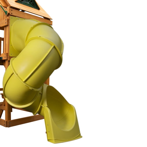 Swing-N-Slide WS 1016-Y Quick Connect 5 Foot Turbo Tube Slide Plastic Enclosed Slide for 5 Foot Deck Heights, Yellow