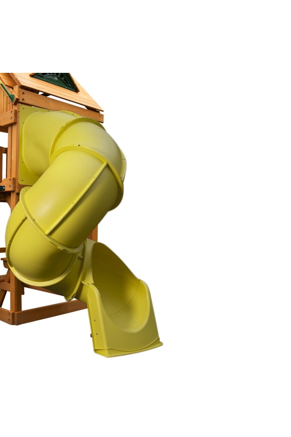 WS 1016-Y Quick Connect 5 Foot Turbo Tube Slide Plastic Enclosed Slide for 5 Foot Deck Heights, Yellow