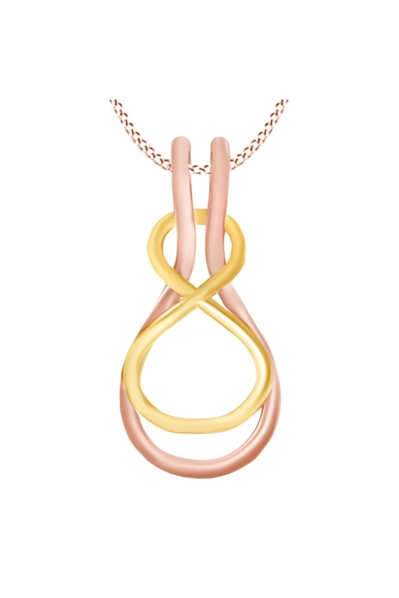 Swing Pendant Necklace 14k Rose Gold Over Sterling Silver