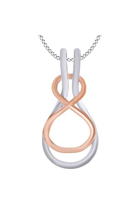 Swing Pendant Necklace 14k White Gold Over Sterling Silver