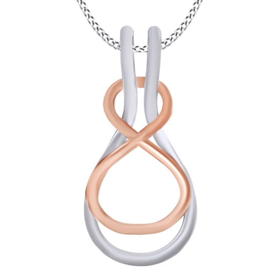 AFFY Swing Pendant Necklace 14k White Gold Over Sterling Silver
