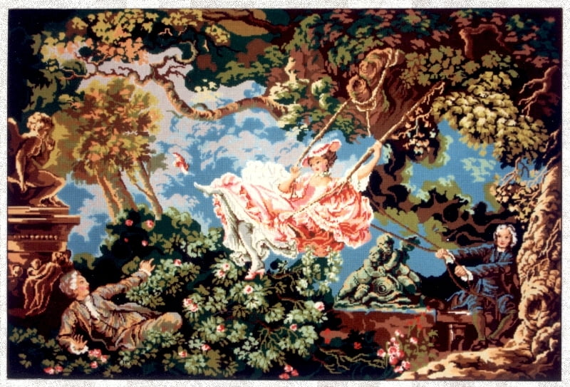 "Swing" Printed Canvas for  Needlepoint Tapestry Gobelin  Embroidery Gobelin L 12460