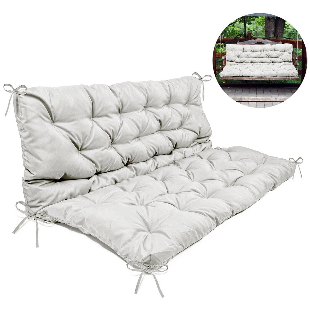  Meimond Swing Cushion 3 Seat 60 Inch,Outdoor Porch Waterproof  Patio Bench Back Cushion, Leisure Chair Couch Cushion,4 Inch Thick Patio  Garden Furniture Replacement Seat Cushion(Color:Grey) : Patio, Lawn & Garden