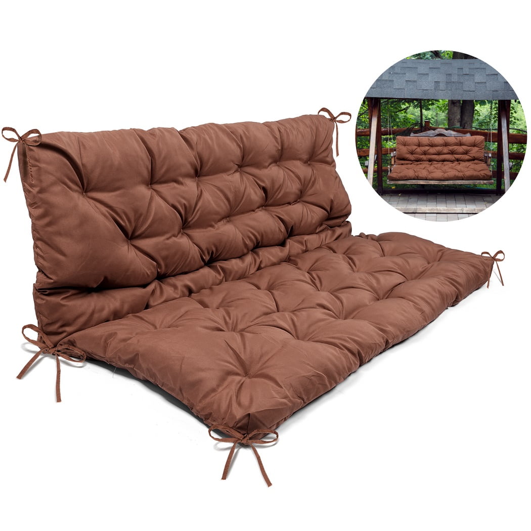 Walmart's Brown Polyester Swing Replacement Cushion, 2-3 Seater